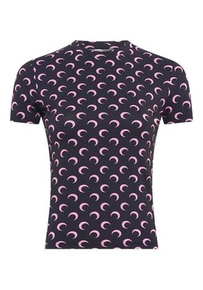 Marine Serre moon printed T-shirt - Black