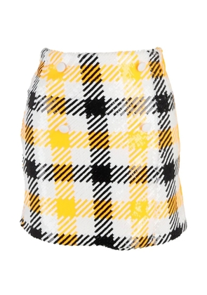 ROTATE BIRGER CHRISTENSEN checked mini skirt - White