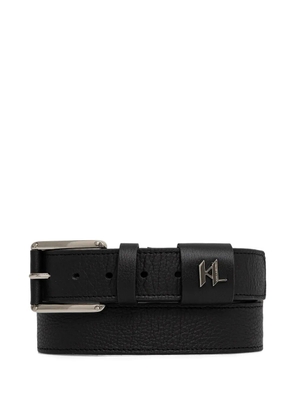 Karl Lagerfeld logo-appliqué belt - Black