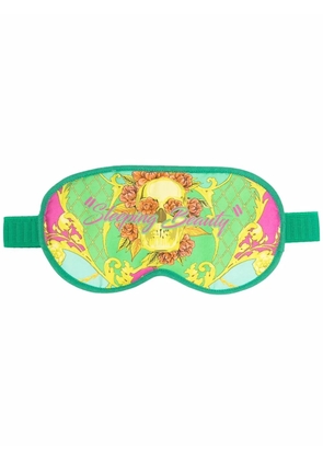 Philipp Plein skull-print sleep mask - Green