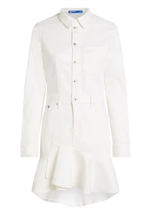 Karl Lagerfeld Jeans ruffled denim dress - White