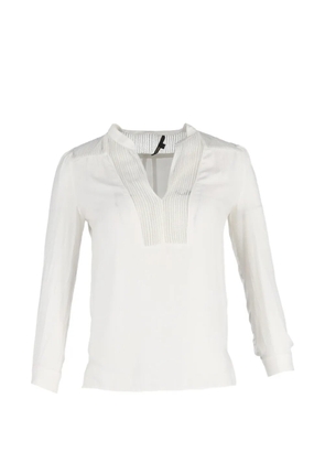 Maje V-neck long-sleeve blouse - White