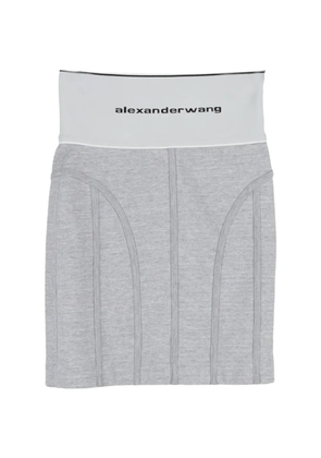 Pre-Owned Alexander Wang elastic-logo mini skirt - Grey