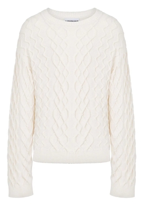 Moschino logo-plaque jumper - White