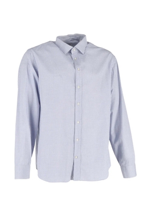 Giorgio Armani Pre-Owned check-print long-sleeve shirt - Blue
