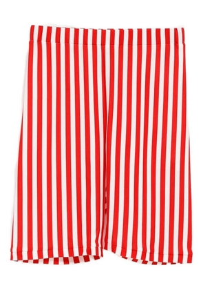 Duran Lantink asymmetric striped shorts - Red