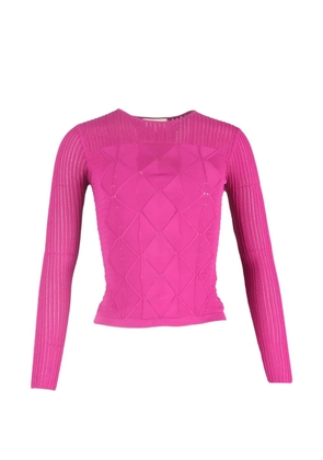 Temperley London long-sleeve knitted top - Pink