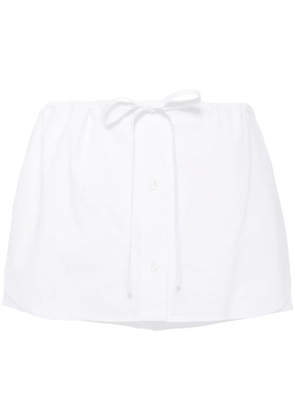 Alexander Wang crystal-embellished cotton skort - White