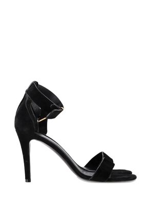 Celine Pre-Owned ankle-strap suede heels sandals - Black