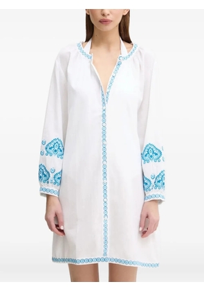 Melissa Odabash embroidered button-front beach dress - White