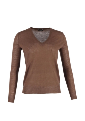 JOSEPH V-neck top - Brown