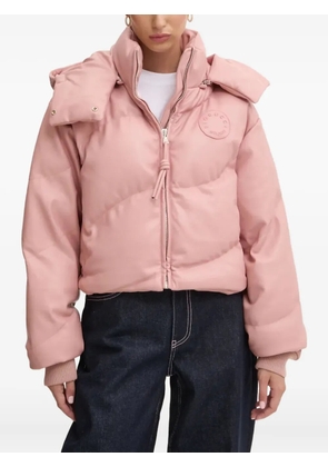 Fiorucci quilted logo-patch jacket - Pink