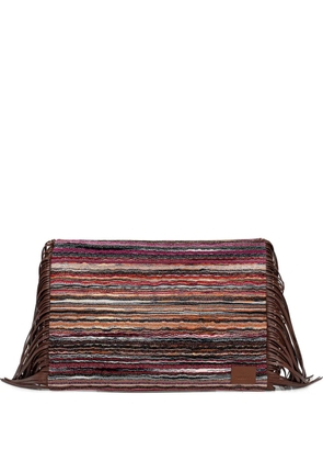 Missoni fringed clutch bag - Brown