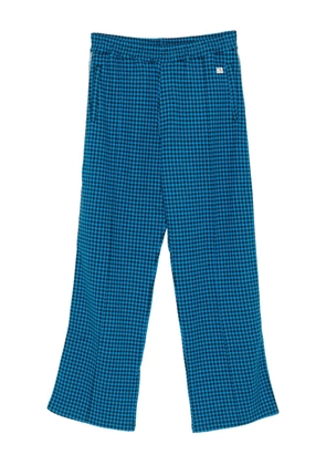 Wales Bonner houndstooth track trousers - Blue