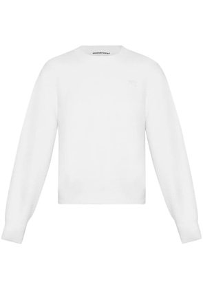 Alexander Wang logo-embroidery jumper - White