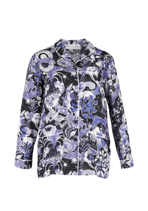 Christian Dior Pre-Owned printed button-down silk shirt - Black