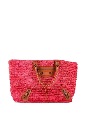 Balenciaga Pre-Owned woven buckle tote bag - Pink