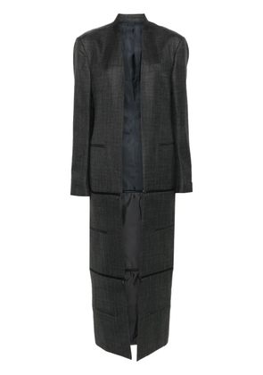 BETTTER x Zegna Transformer collarless coat - Grey