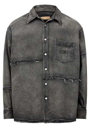 MM6 Maison Margiela raw-cut detail cotton shirt - Grey