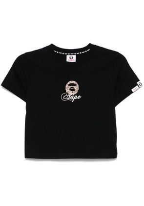 AAPE BY *A BATHING APE® logo-print T-shirt - Black