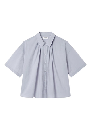 TOMBOY pleated short-sleeve shirt - Blue