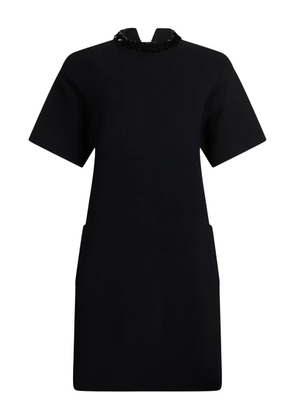 LIU JO sequin-embellished short-sleeved mini day dress - Black