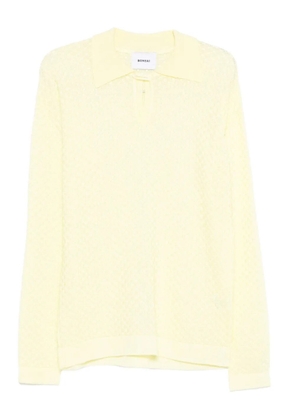 Bonsai keyhole polo-neck sweater - Yellow