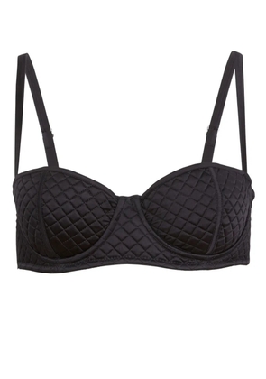 Fleur Du Mal Luxe quilted balconette bra - Black