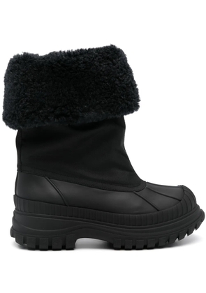 GANNI faux-shearling-trim boots - Black