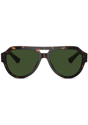 Dolce & Gabbana Eyewear logo-engraved sunglasses - Brown