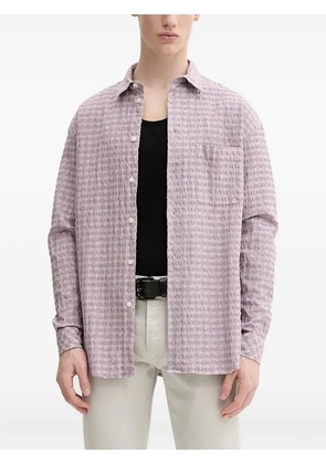 SAMSOE SAMSOE textured gingham shirt - Purple