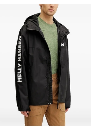 Helly Hansen logo-sleeve hooded jacket - Black
