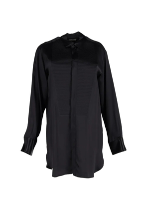 Bottega Veneta Pre-Owned textured-panel silk shirt - Black