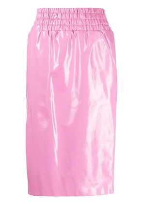 TOM FORD high-shine finish midi skirt - Pink