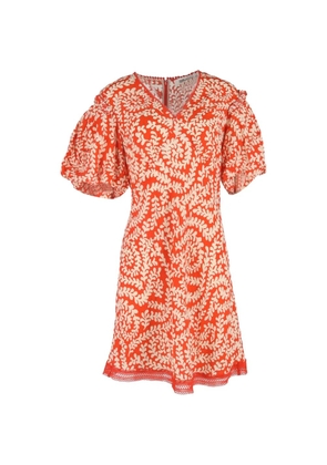 Diane Von Furstenberg Vintage fisher-printed mini dress - Orange