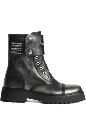 Zadig&Voltaire leather combat boots - Black