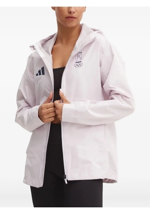 adidas olympic-logo hooded jacket - Pink