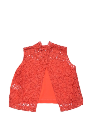 SANDRO lace sleeveless blouse - Red