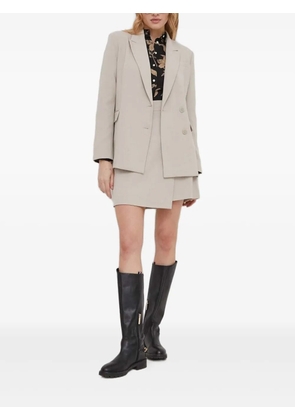 DKNY wrapped mini skirt - Neutrals