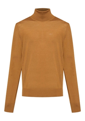 DSQUARED2 logo-detail turtleneck sweater - Brown