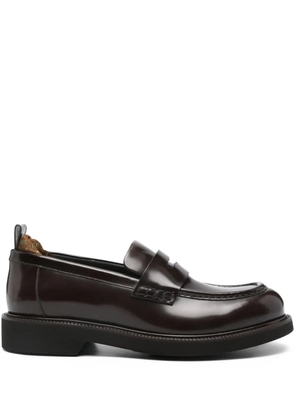 ETRO leather penny loafers - Brown