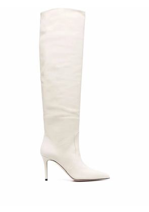 Scarosso x Brian Atwood Carra leather boots - Neutrals