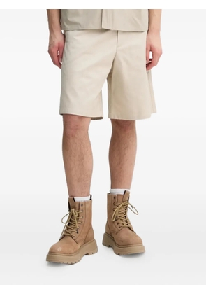 HELIOT EMIL welt-pockets flat-front shorts - Neutrals