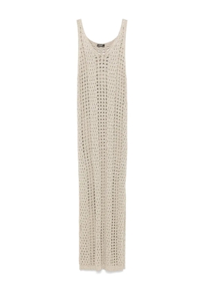 LIU JO open-knit maxi dress - Neutrals