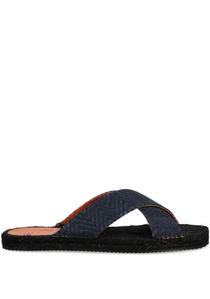 Missoni cross-strap slides - Blue