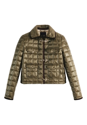 Fay quilted cropped jacket - Green