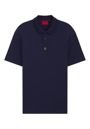 HUGO logo-plaque polo shirt - Blue