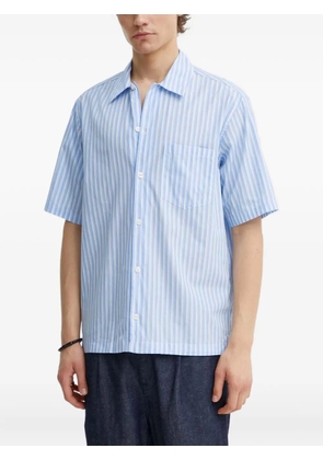 SAMSOE SAMSOE chest-pocket striped-pattern shirt - Blue