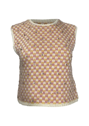 Maje crystal-embellishment vest - Pink