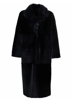 Liska single-breasted shearling coat - Blue